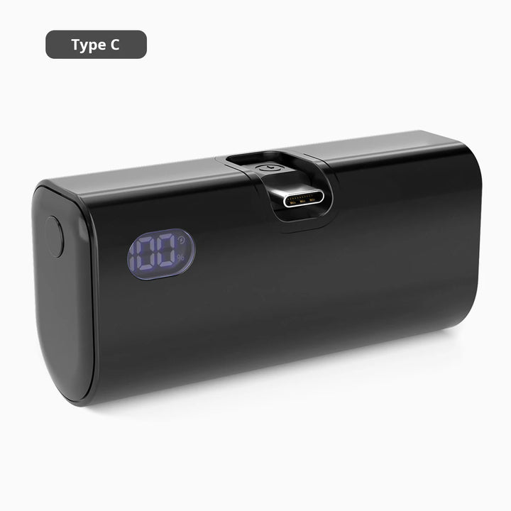 Liboer Batterie Externe Pliable Charge Rapide | 5000mAh USB-C ou Lightning Écran LED
