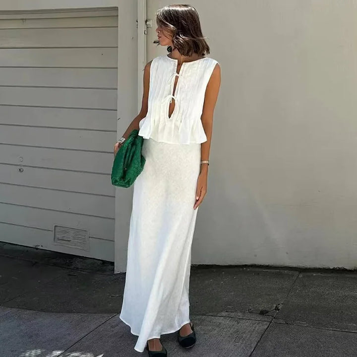 Maxi robe élégante | Lin | Aérien et élégant