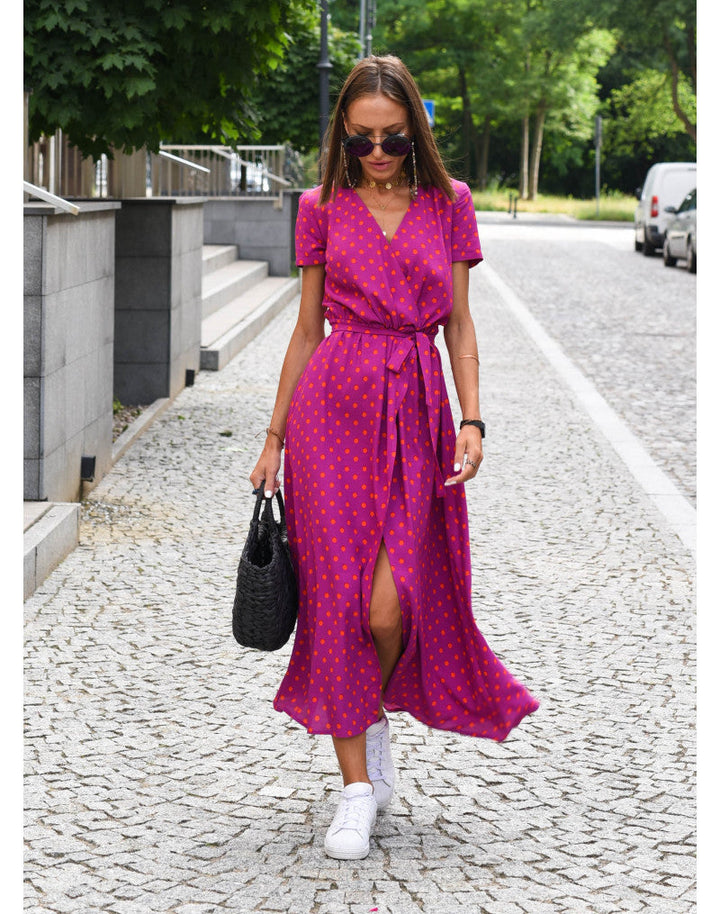 Selena | Robe Longue Élégante & Confortable avec Découpe Moderne