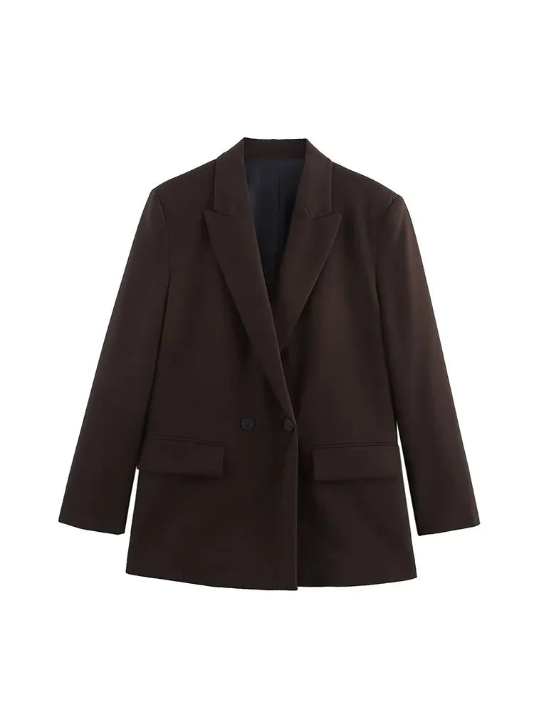 Blazer Mujer Doble Botonadura – Elegante, Cómodo y Versátil para Otoño 2025