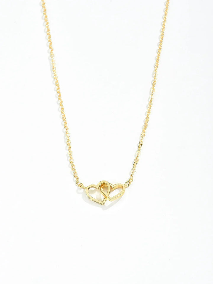 Nilda Collier avec pendentif double cœur | Bijoux romantiques pour femmes avec signification