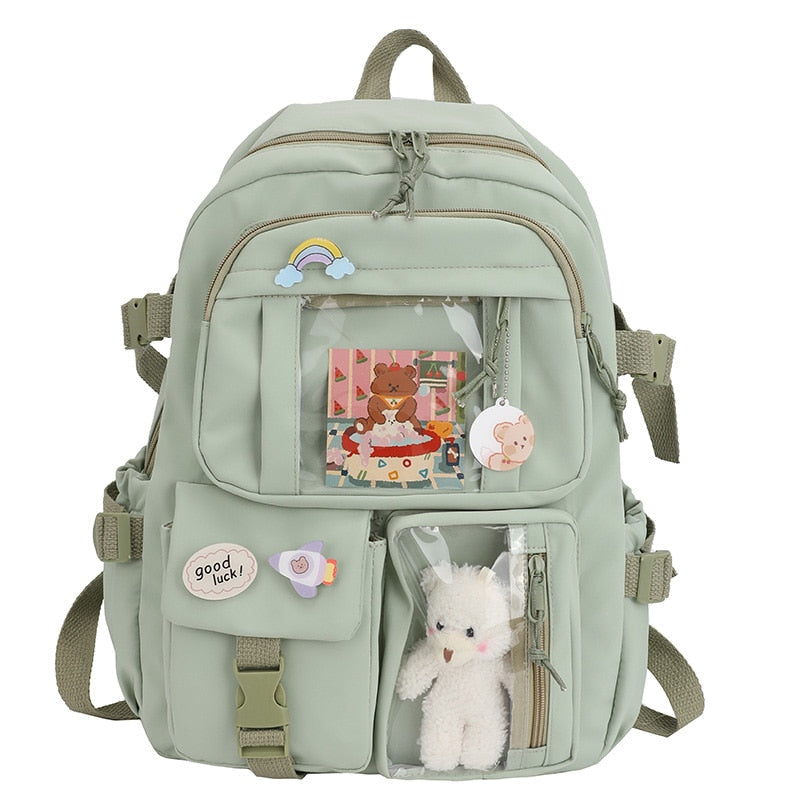 Milo Sac à dos transparent avec personnalisation | Design créatif & beaucoup d'espace de rangement quotidien & scolaire