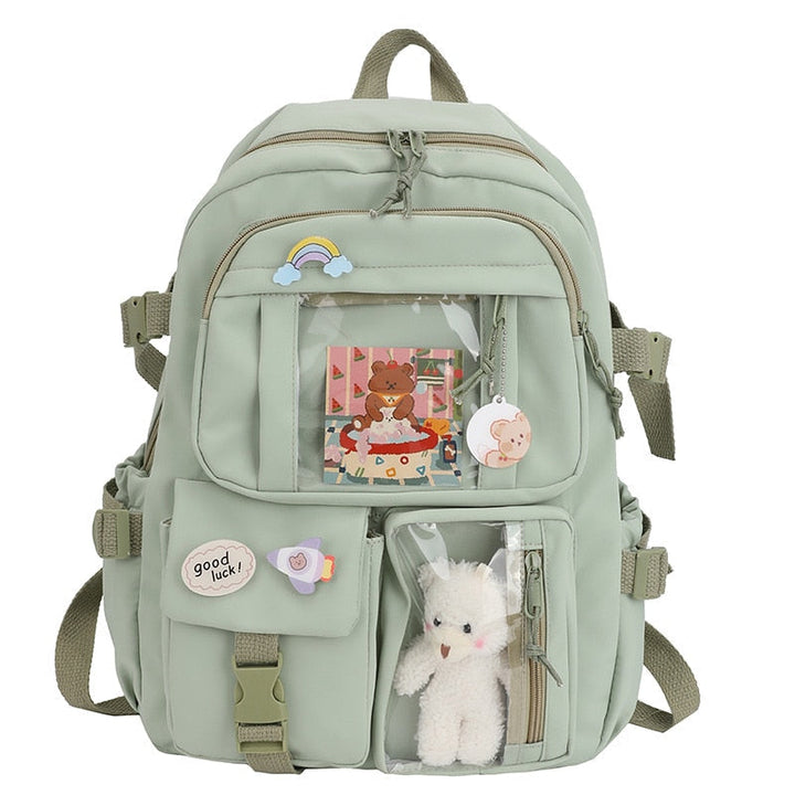 Milo Sac à dos transparent avec personnalisation | Design créatif & beaucoup d'espace de rangement quotidien & scolaire