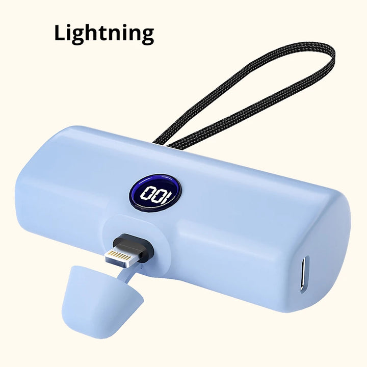 Liboer Batterie Externe 5000mAh | Charge Rapide USB-C ou Lightning | Design Compact & Léger