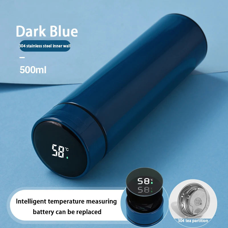 ThermoFlask Bouteille Isotherme Inox avec Écran LCD Température | 500ml Double Paroi