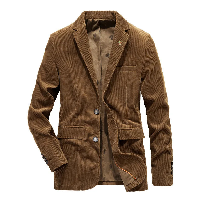 Blazer en velours côtelé | Classique et polyvalent | Design à deux boutons