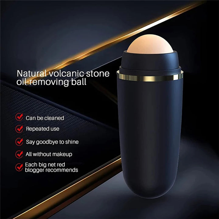 GlowDerma Rouleau Facial Volcanique Absorbant de Sébum | Contrôle Brillance & Réutilisable