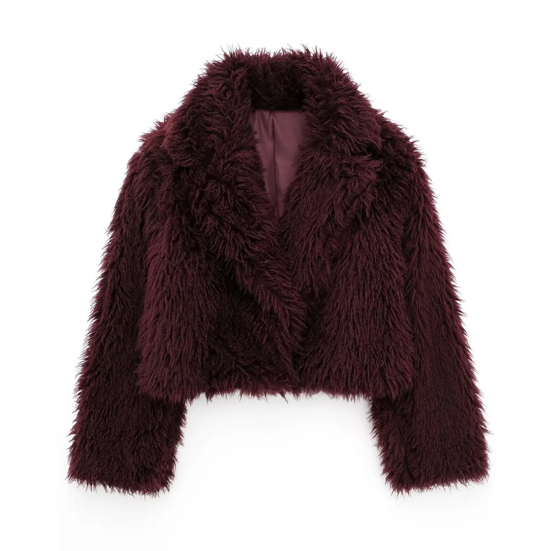 Mila | Veste Courte en Fausse Fourrure – Élégance & Chaleur