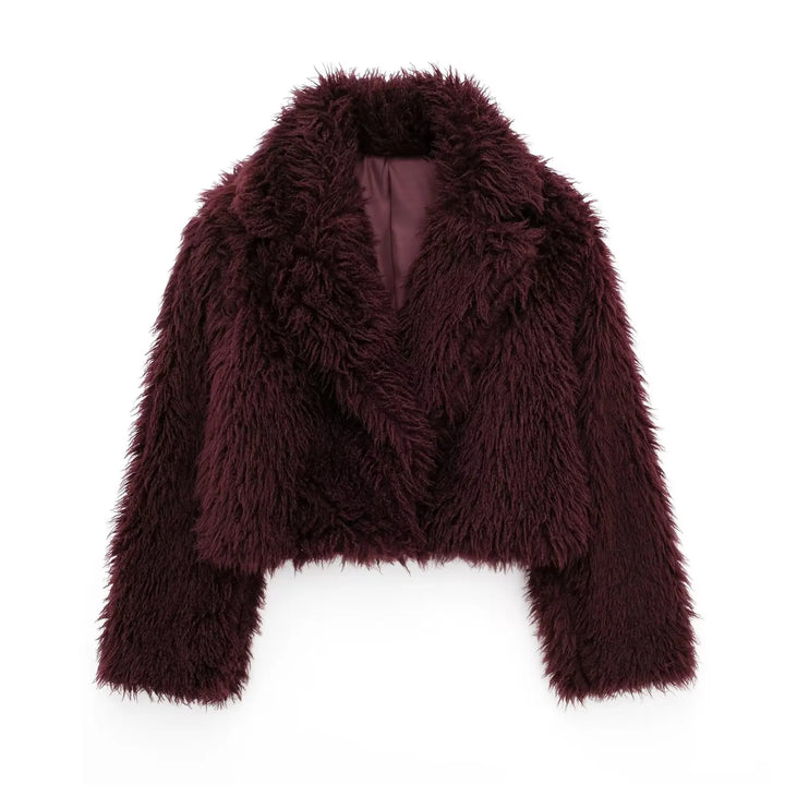 Mila | Veste Courte en Fausse Fourrure – Élégance & Chaleur