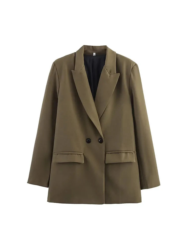 Blazer Mujer Doble Botonadura – Elegante, Cómodo y Versátil para Otoño 2025