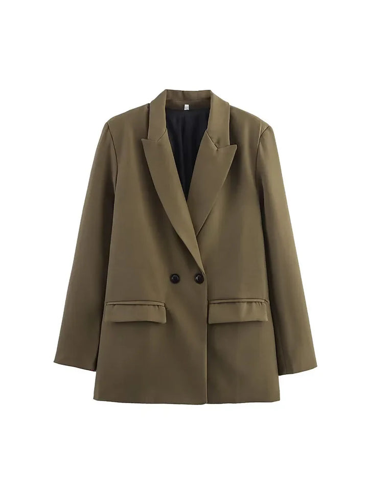 Blazer Mujer Doble Botonadura – Elegante, Cómodo y Versátil para Otoño 2025
