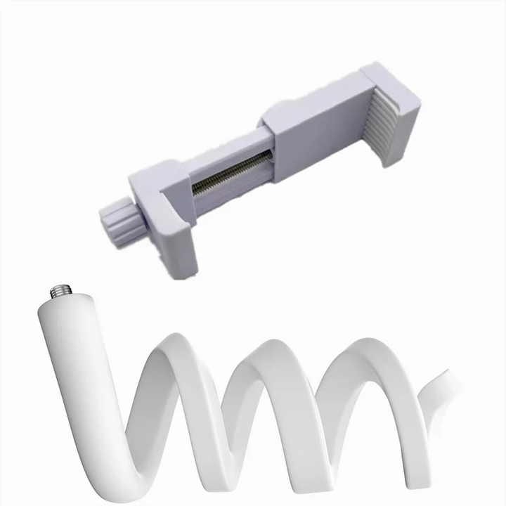 Suporte para Câmara Babyphone | Suporte Universal Flexível para Berço 360° Ajustável Branco