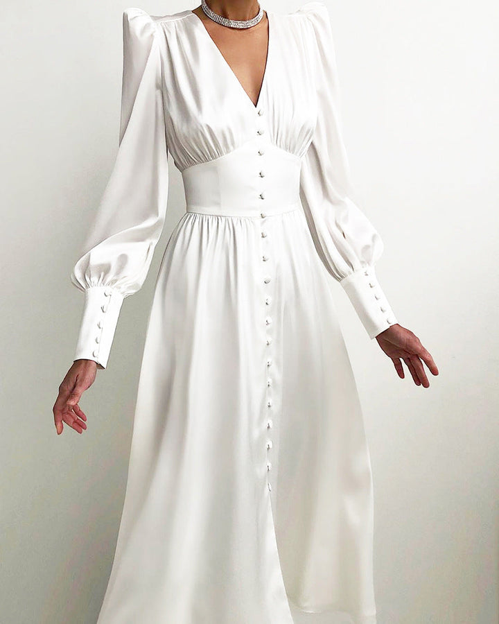 Abito midi in raso da donna Arya | Eleganza brillante e stile chic