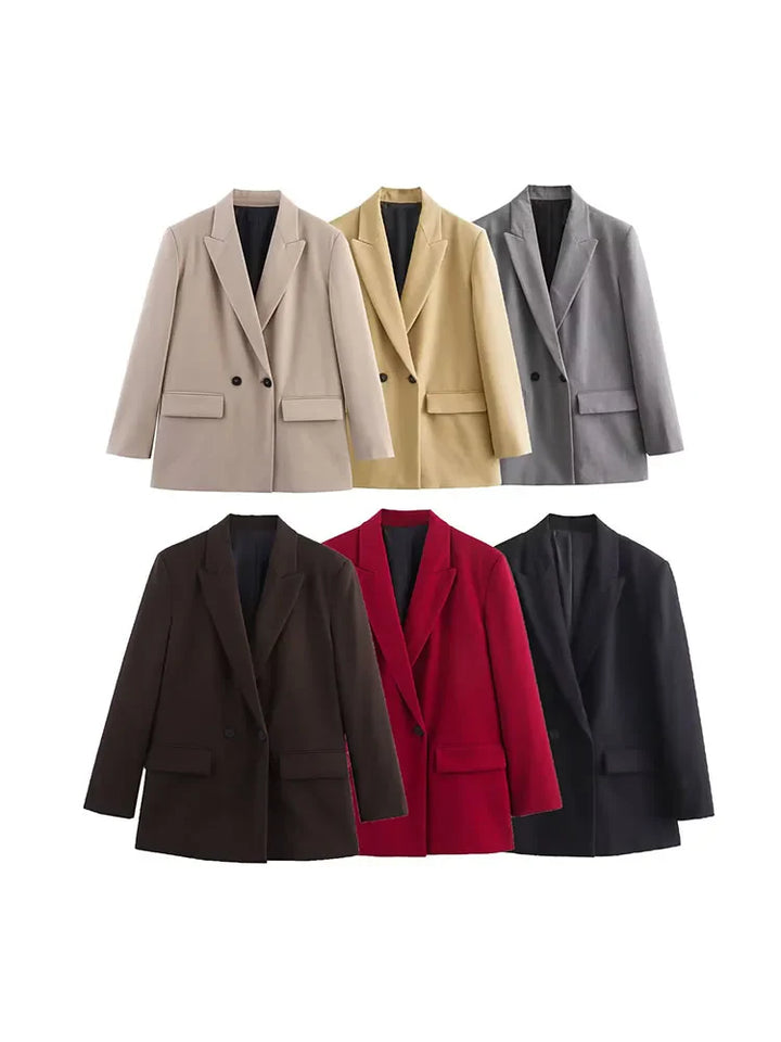 Blazer Mujer Doble Botonadura – Elegante, Cómodo y Versátil para Otoño 2025