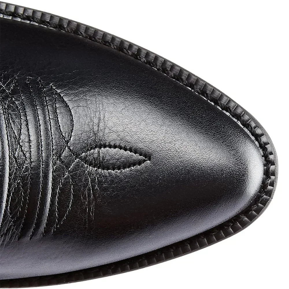 Botas Macho Cowboy para Homem | Couro Bordado Elegante & Estilo Intemporal