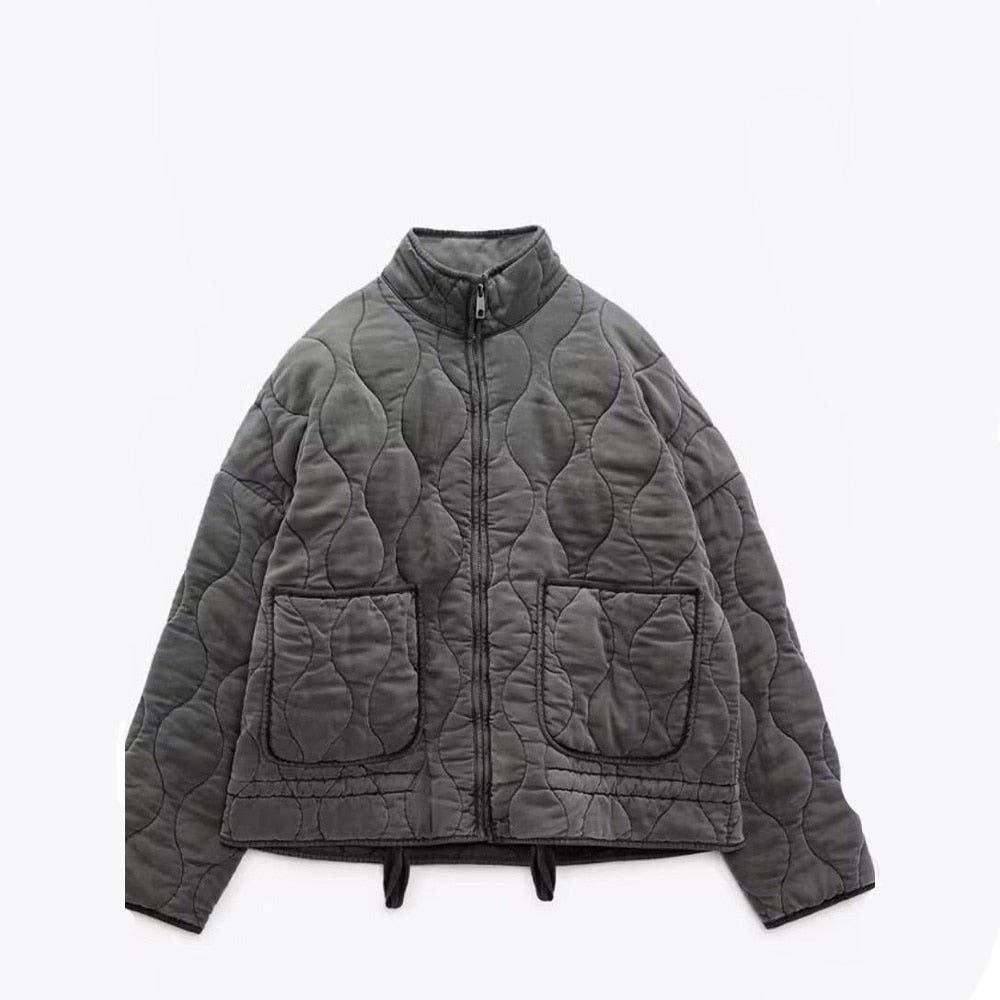 Veste matelassée d'hiver pour femme Mario | Coupe oversize avec poches et fermeture éclair