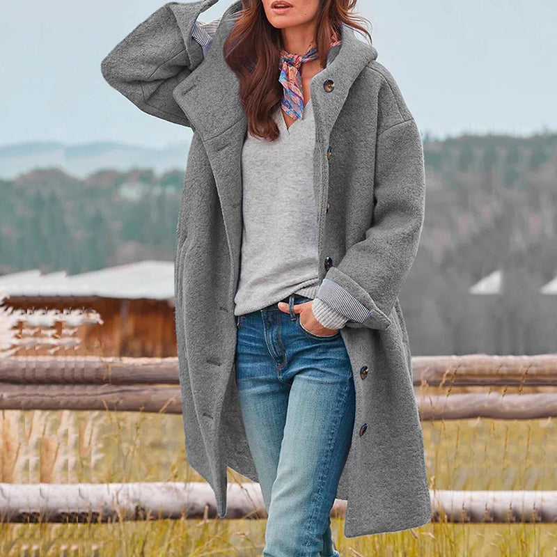 Abrigo largo Merle de moda para mujer | Cortavientos elegante y cómodo