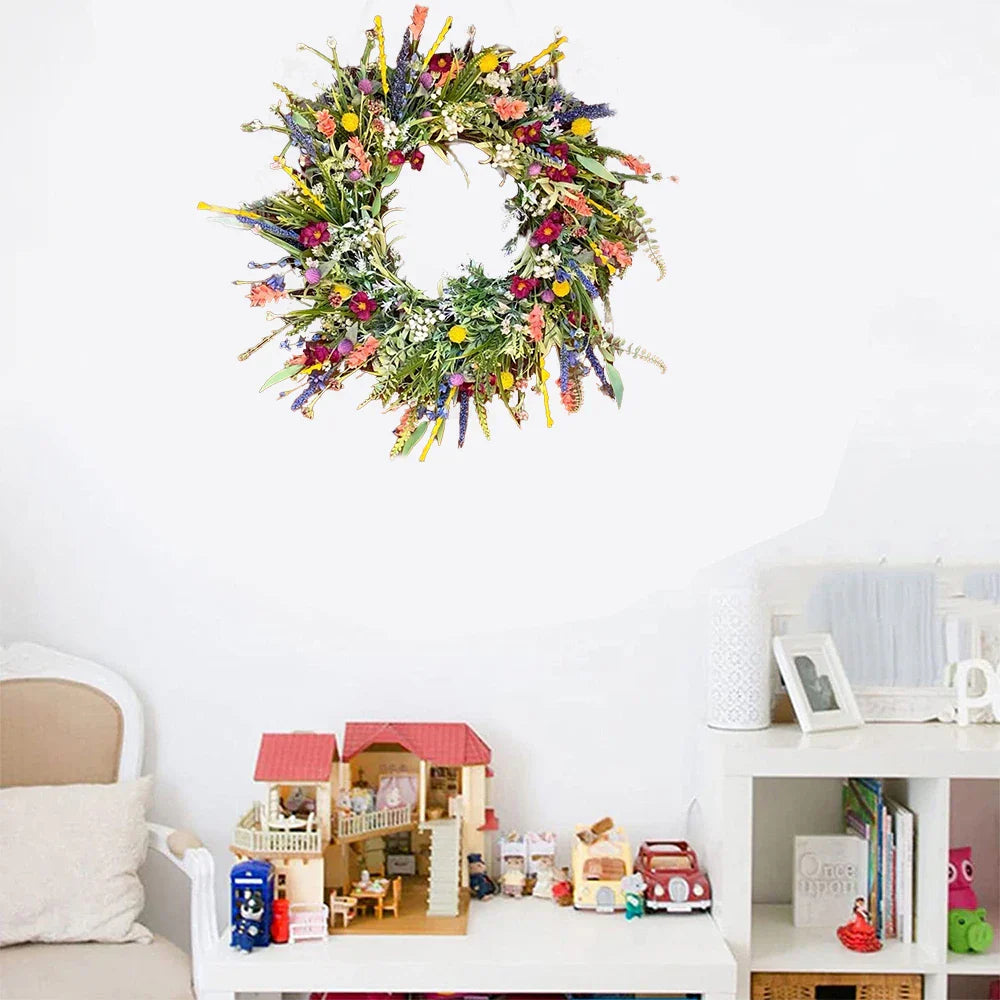 Noviroa Guirlanda Floral Feita à Mão | Decoração de Porta Interior & Exterior