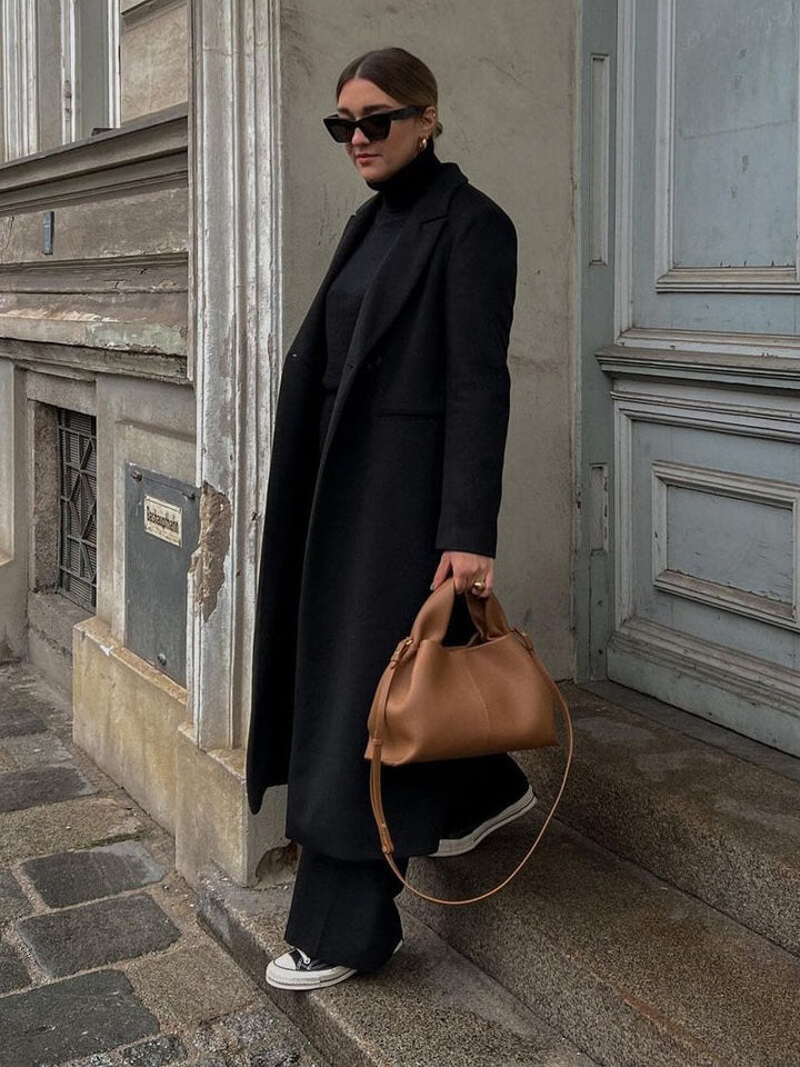 Thayane | Sac à bandoulière intemporel en cuir végétalien souple