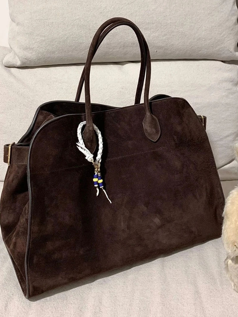Grand sac à main élégant pour dames en cuir végétal et au design spacieux