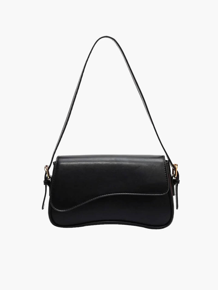 Janita | Bolso de hombro para mujer con diseño fino y ondulado: versátil, lujoso y moderno.