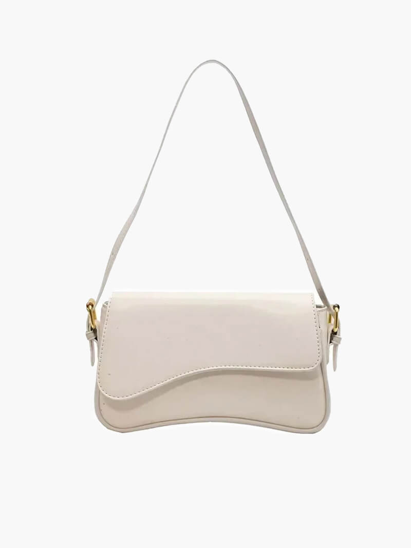 Janita | Bolso de hombro para mujer con diseño fino y ondulado: versátil, lujoso y moderno.