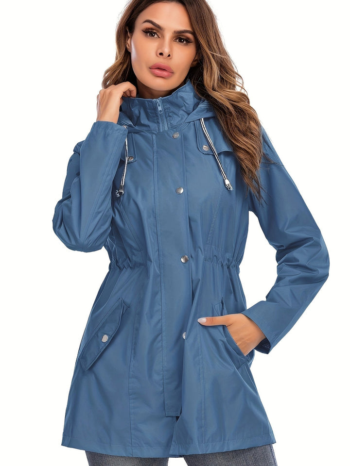 Sophie Mackintosh Femme – Manteau Imperméable Mi-Long, Capuche, Style Élégant et Durable
