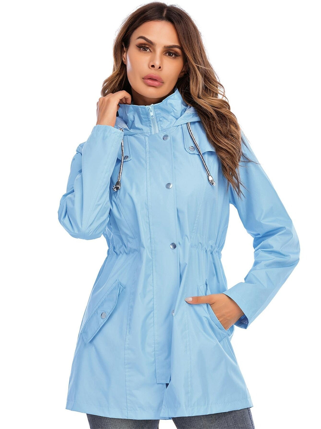 Sophie Mackintosh Femme – Manteau Imperméable Mi-Long, Capuche, Style Élégant et Durable