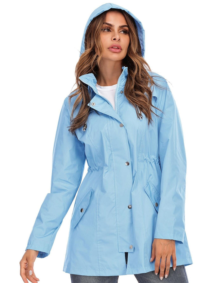 Sophie Mackintosh Femme – Manteau Imperméable Mi-Long, Capuche, Style Élégant et Durable