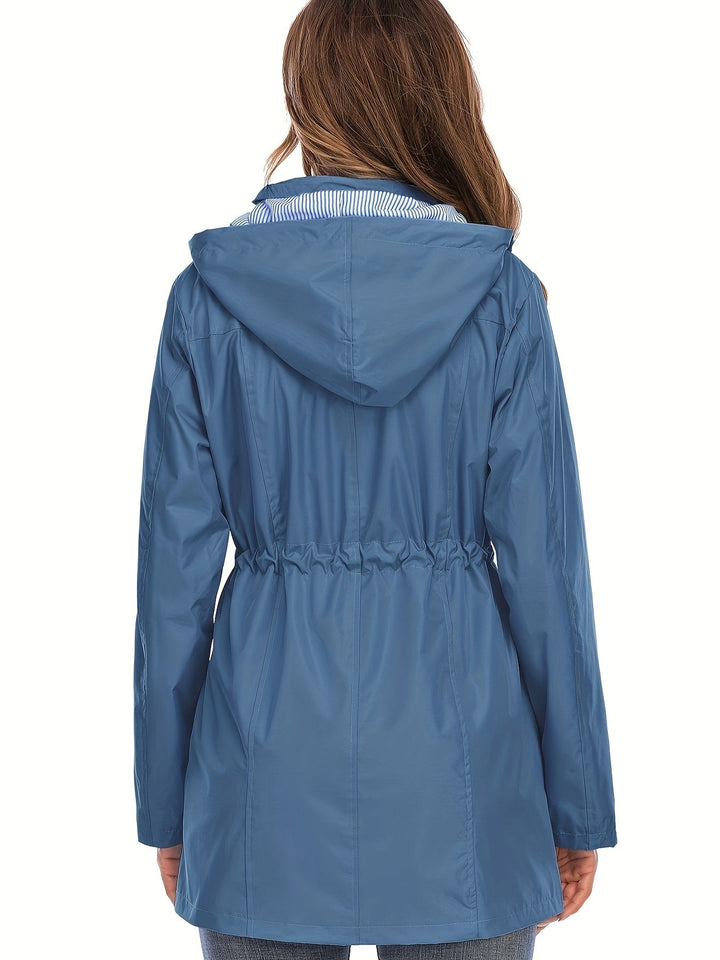 Sophie Mackintosh Femme – Manteau Imperméable Mi-Long, Capuche, Style Élégant et Durable