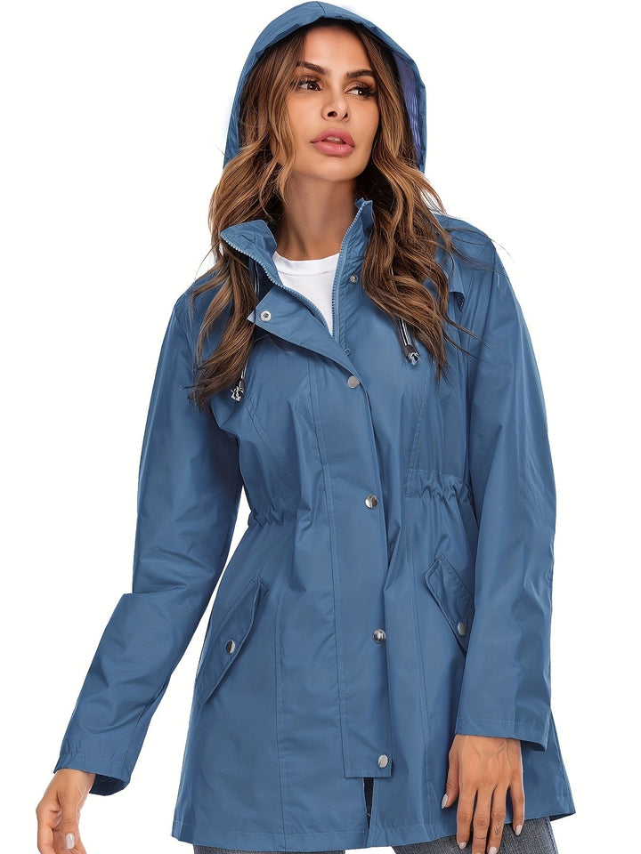 Sophie Mackintosh Femme – Manteau Imperméable Mi-Long, Capuche, Style Élégant et Durable