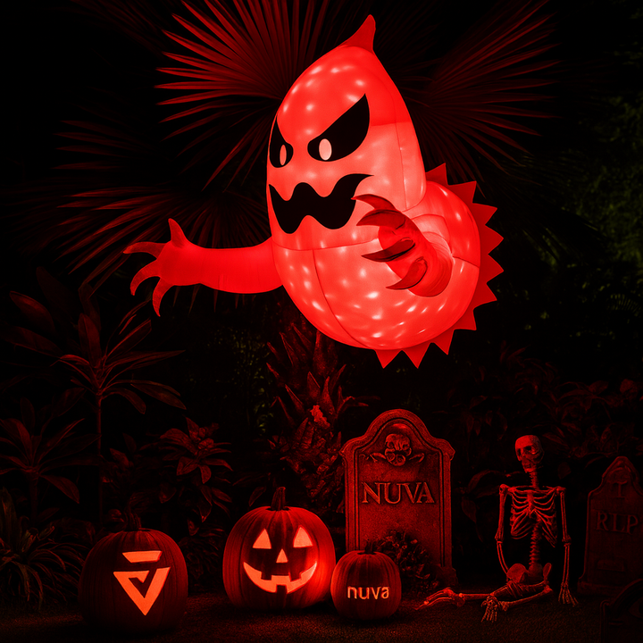 Decoração Fantasma Insuflável Halloween com LED | Interior & Exterior