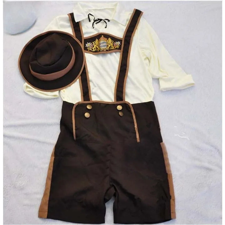 Costume Oktoberfest Homme | Lederhosen avec Chemise & Chapeau Bavarois