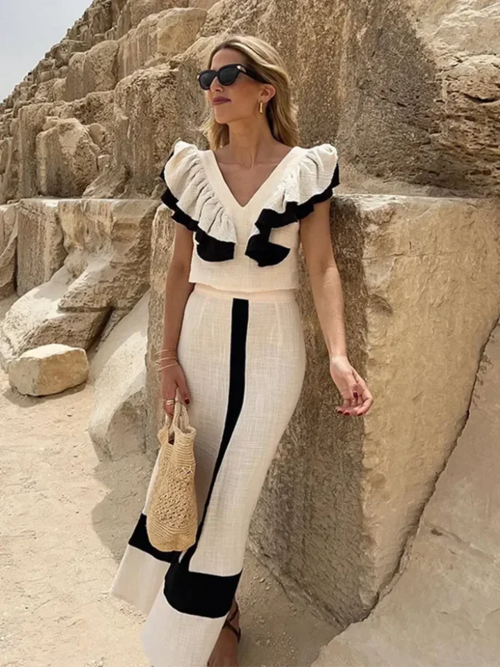 Meria Ensemble deux pièces pour femme | Tenue élégante & polyvalente avec coupe flatteuse