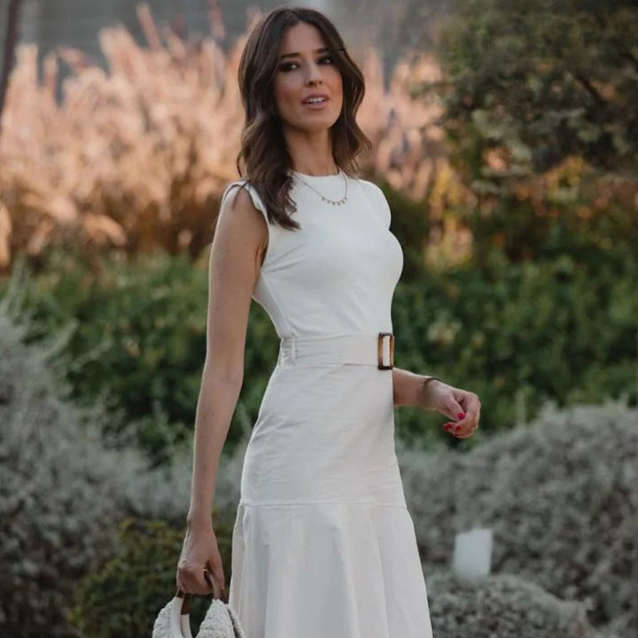 Ditta | Robe d'été décontractée pour femmes avec ceinture - aérée, mode & confortable