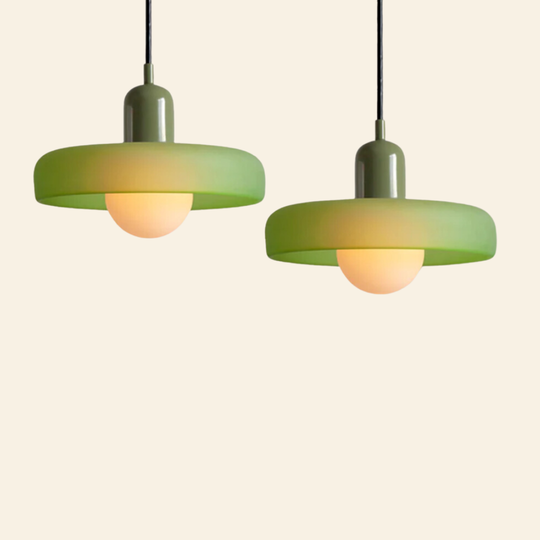 Lámpara colgante de vidrio coloreado | Diseño moderno y elegante