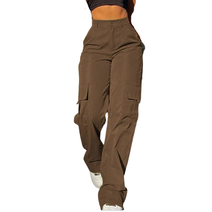 Pantalon cargo Pamela pour femme | Taille haute flatteuse avec poches robustes
