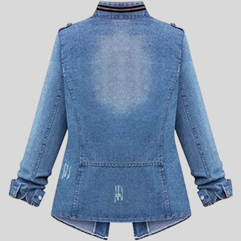 Aurélia | Veste en Jean Élégante avec Détails Bohèmes – Polyvalence & Style Intemporel