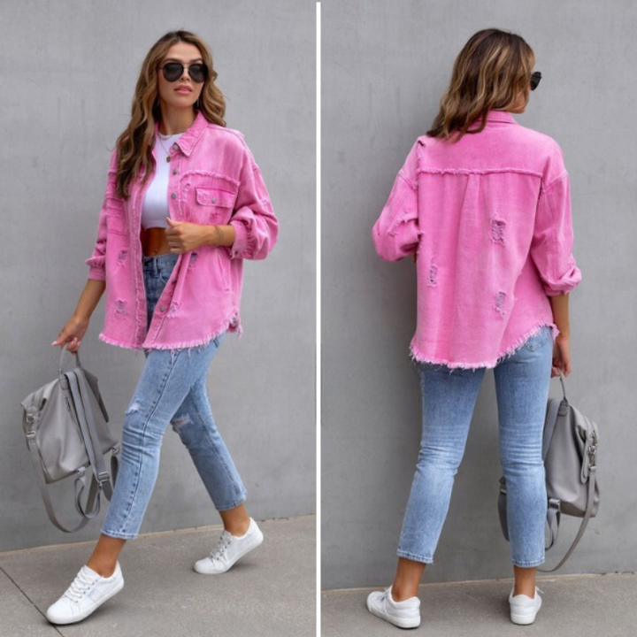 Valerié Veste en denim décontractée pour femme | Style et confort au quotidien