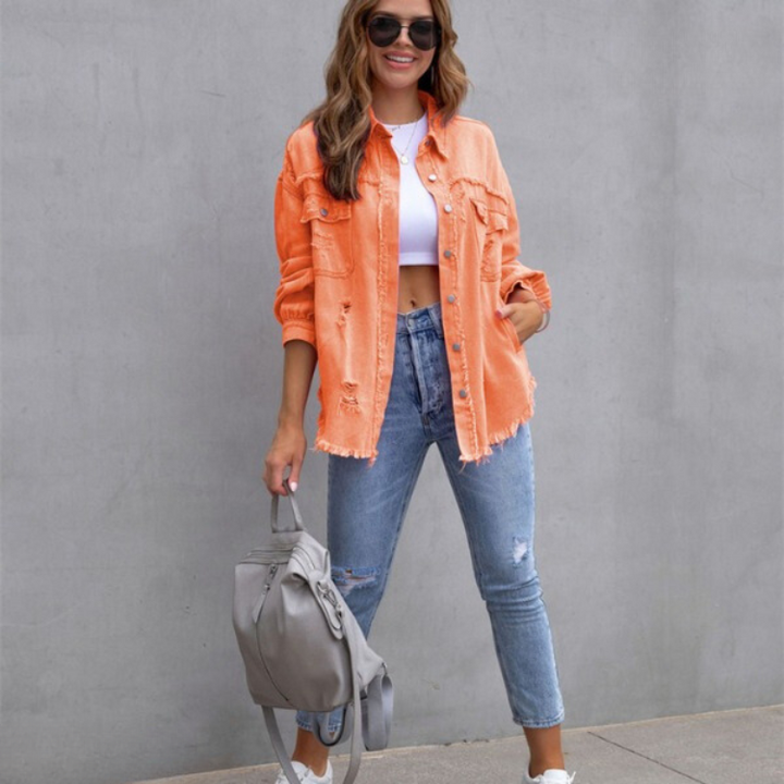 Valerié Veste en denim décontractée pour femme | Style et confort au quotidien