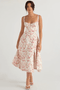 Vestido midi com corpete para mulheres