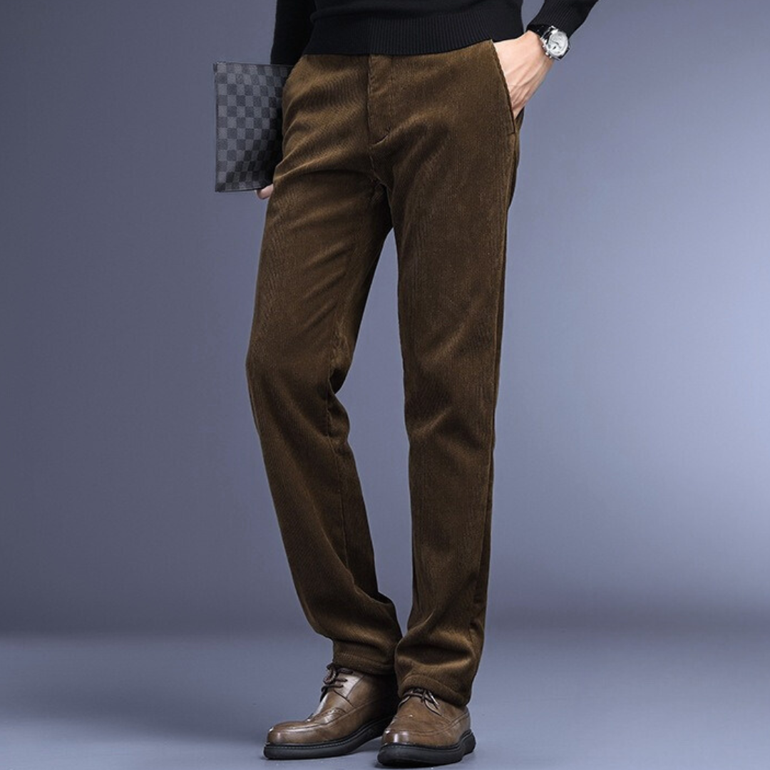Signature Pantalon en Velours Côtelé | Ultra-Doux et Ajustement Parfait