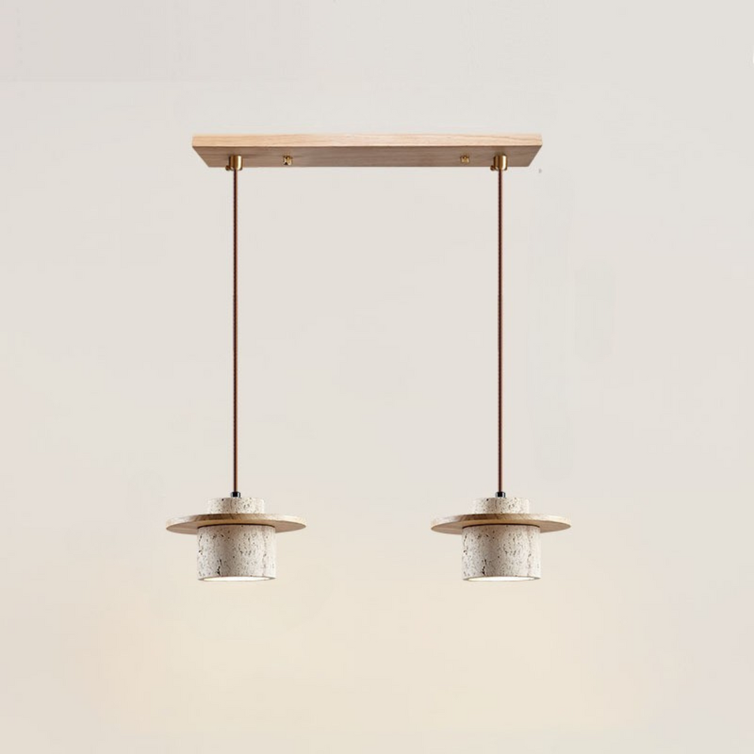 LuzCascada - Lampe en travertin naturel