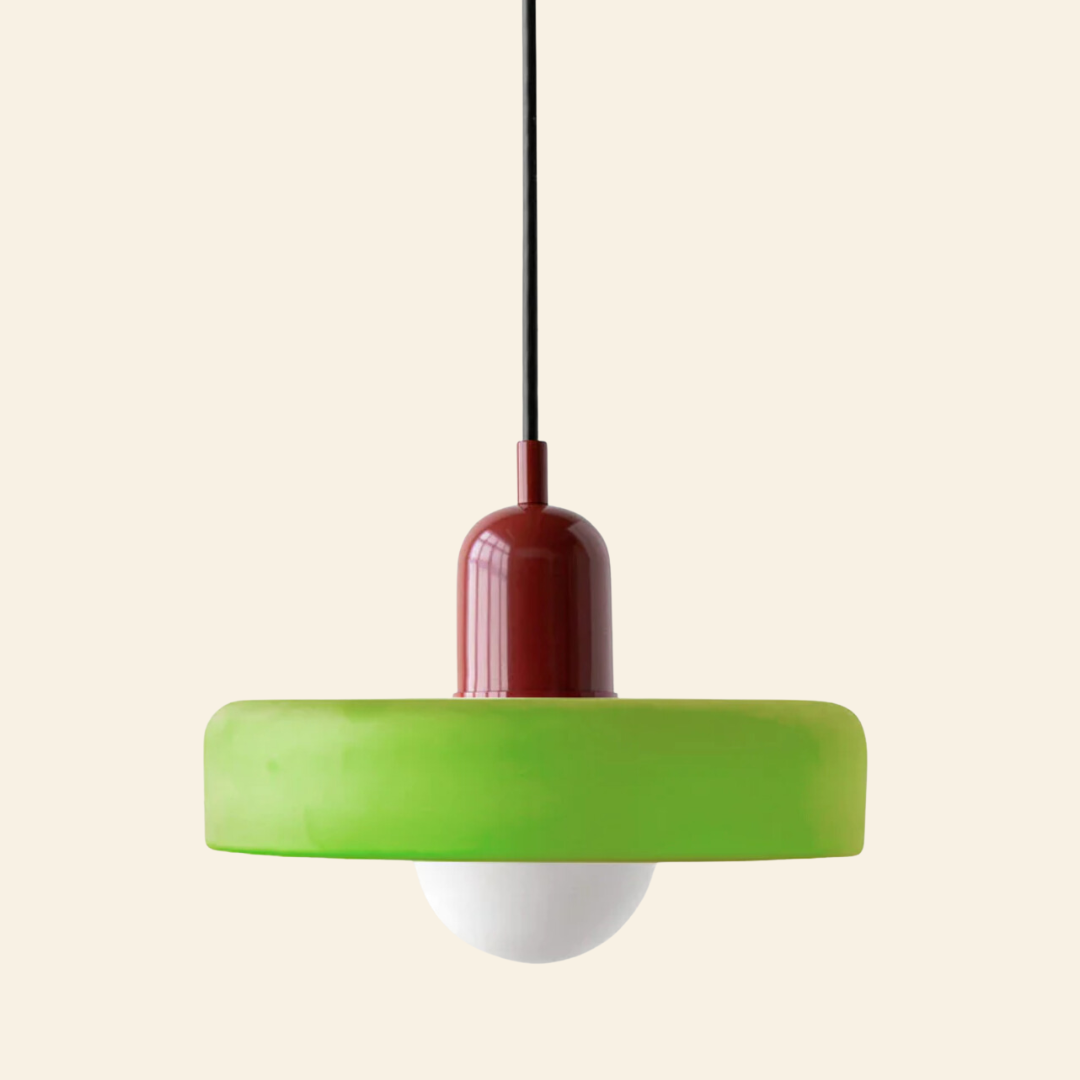Lámpara colgante de vidrio coloreado | Diseño moderno y elegante