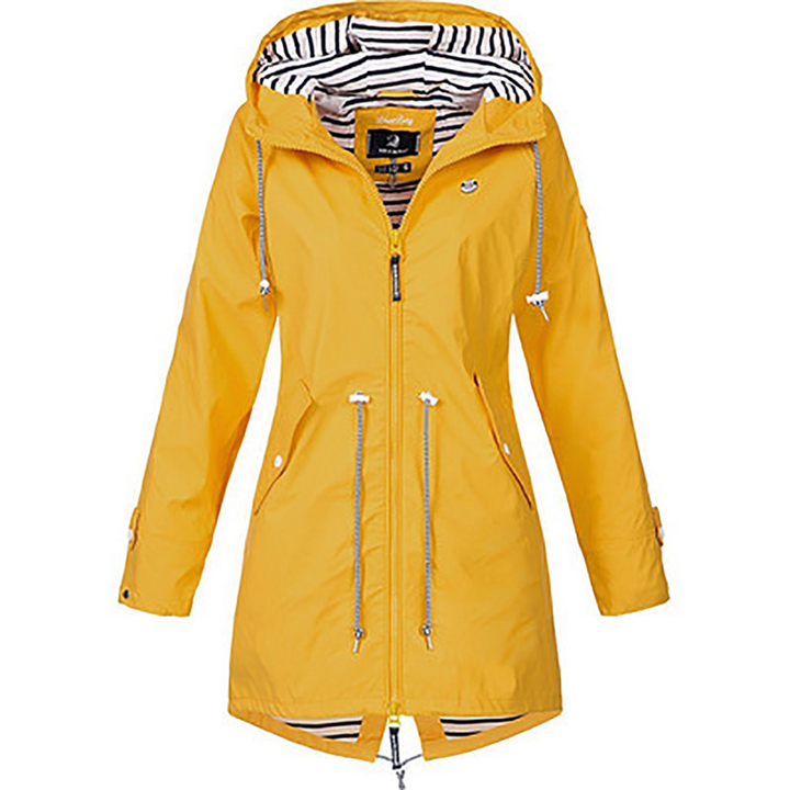 Glayda Manteau de Pluie Imperméable | Long, Élégant avec Capuche Ajustable