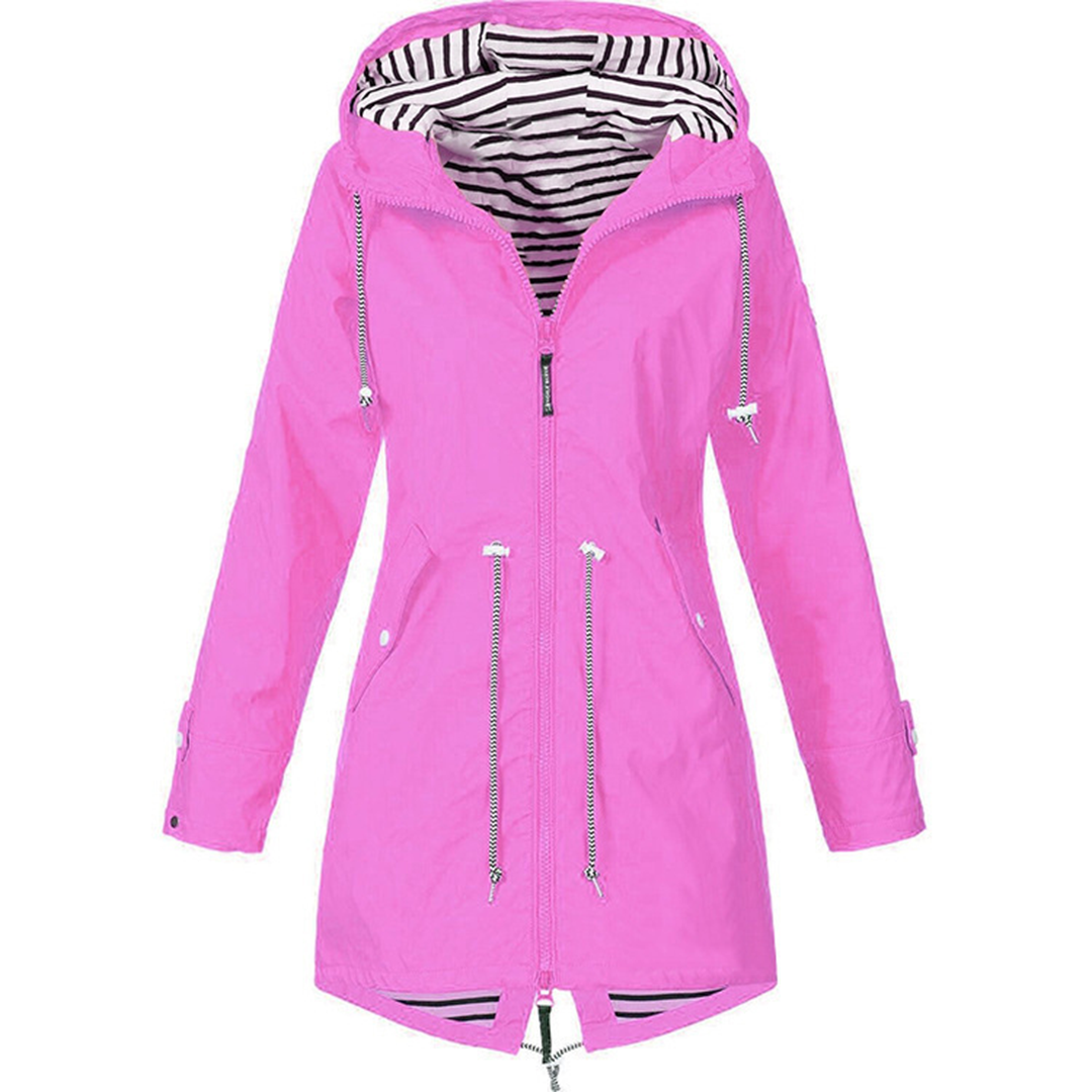Glayda Manteau de Pluie Imperméable | Long, Élégant avec Capuche Ajustable