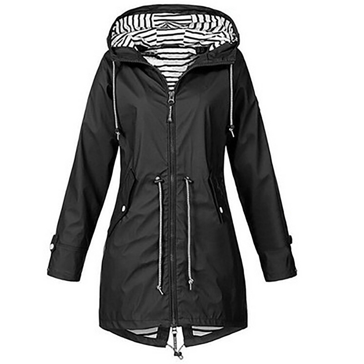 Glayda Manteau de Pluie Imperméable | Long, Élégant avec Capuche Ajustable