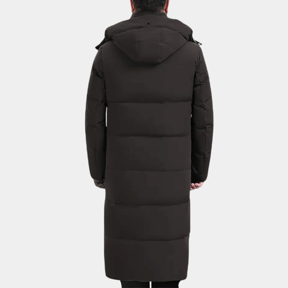 Yannis Manteau Long Rembourré avec Capuche pour Homme | Stylé & Chaud pour Temps Froid
