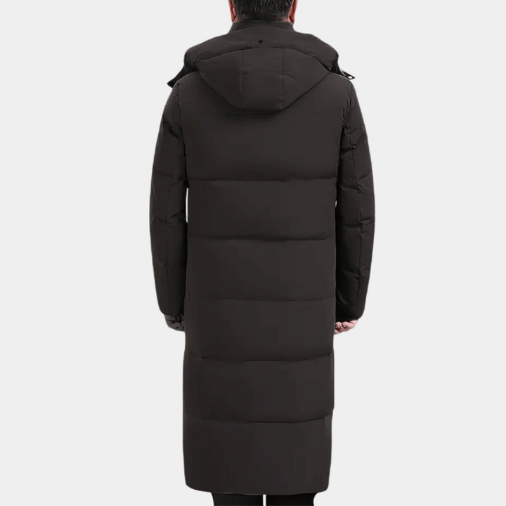 Yannis Manteau Long Rembourré avec Capuche pour Homme | Stylé & Chaud pour Temps Froid