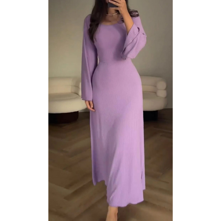 Abito lungo elegante da donna Lucia | Maniche lunghe e chic